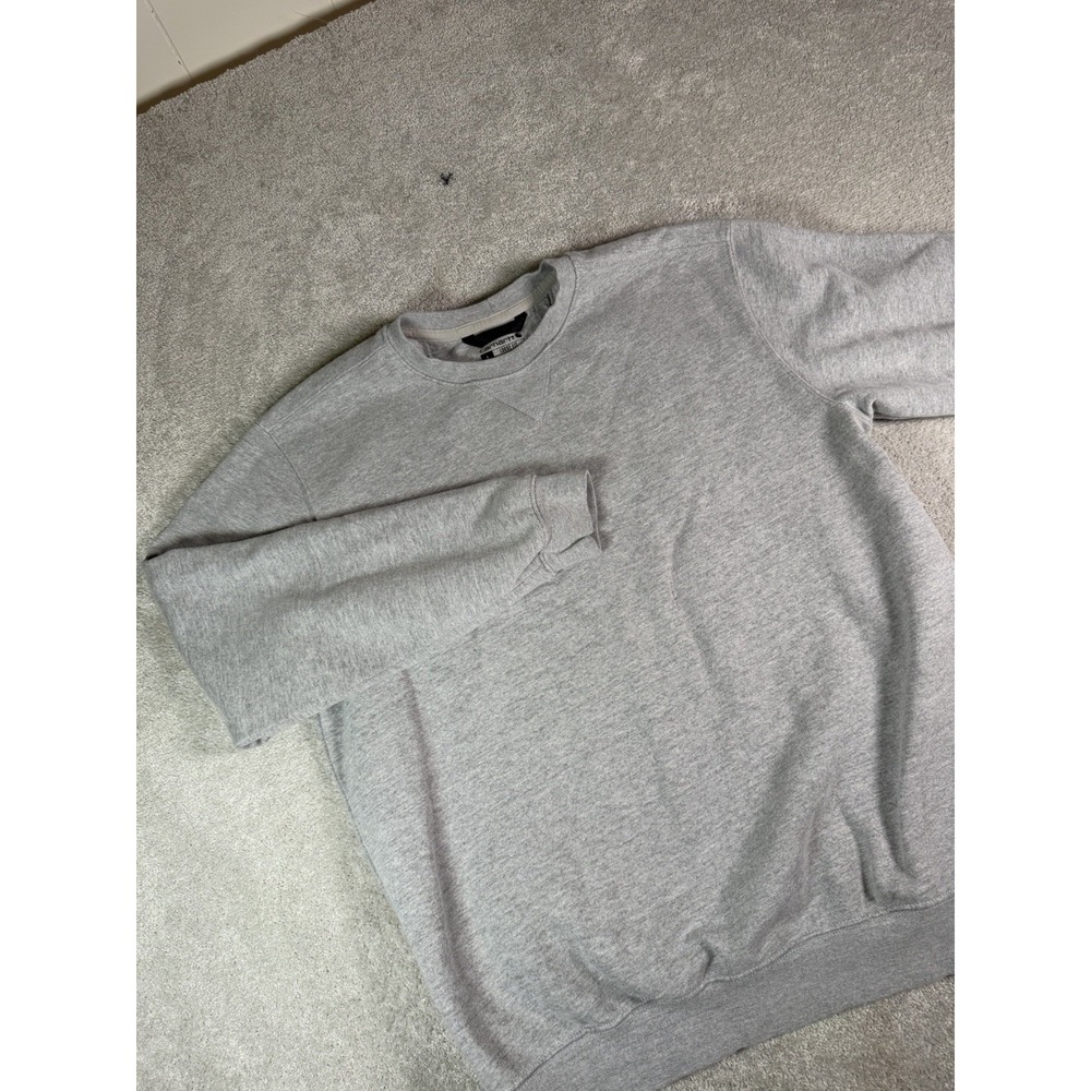 Carhartt K124 Sweatshirt Mens Large Heather Gray Loose Fit Crewneck Workwear